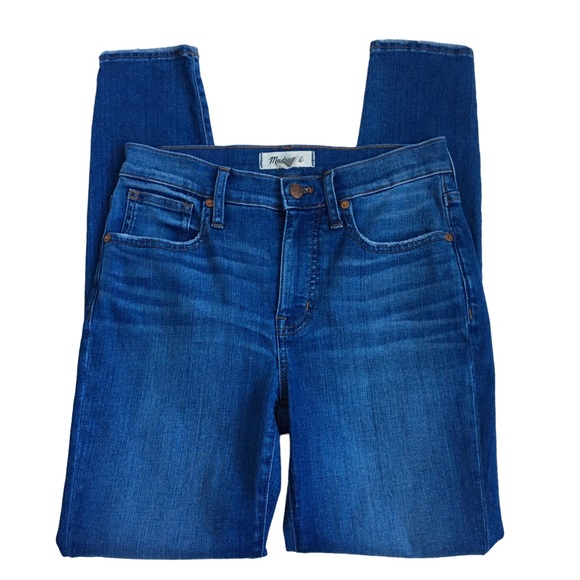 Madewell 9” Mid Rise Skinny Blue Denim Jeans 26 - Picture 5 of 17